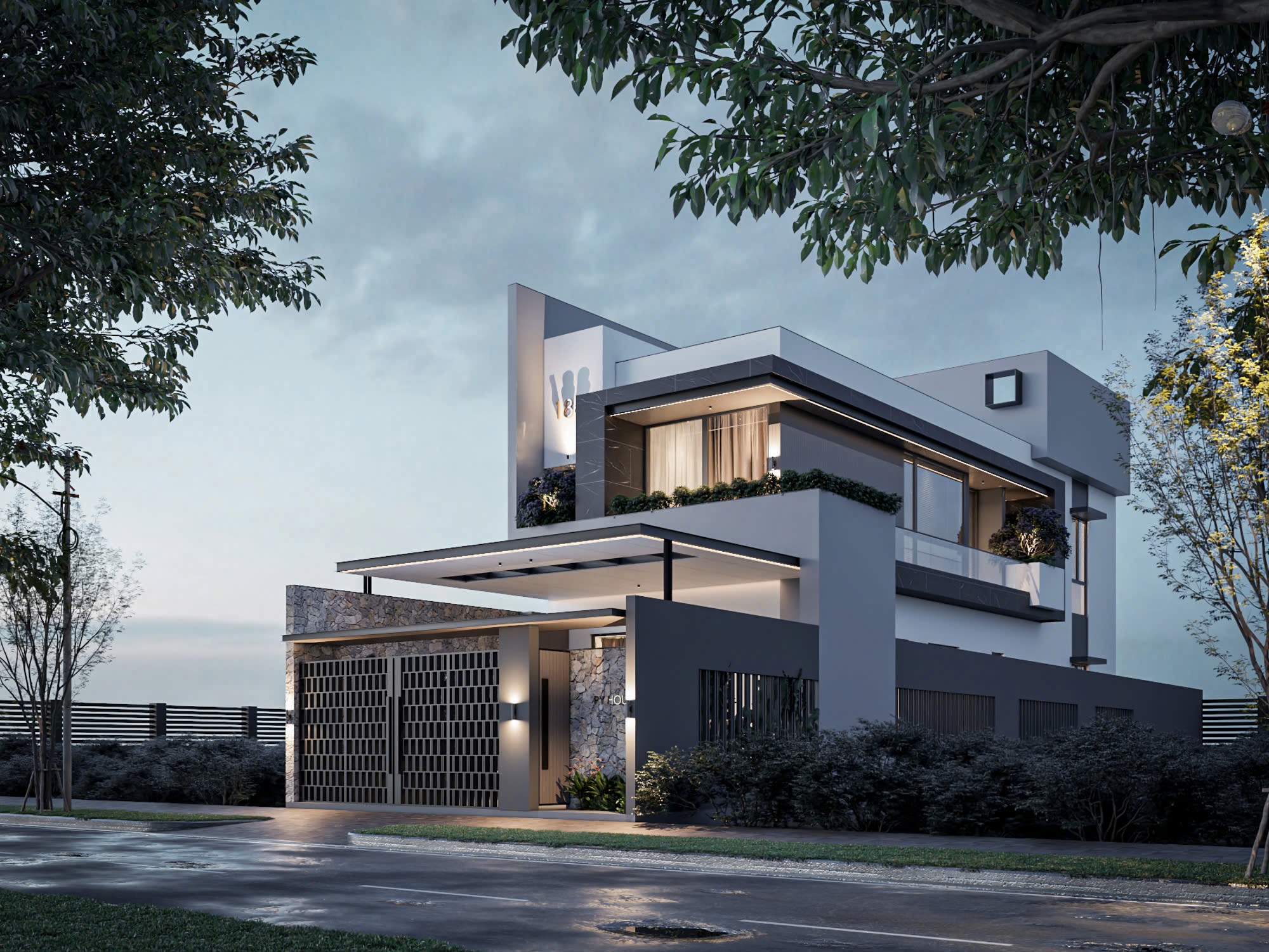 Phối cảnh 3D dự án nhà chị Thảo tại Quảng Điền TP Huế